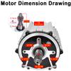 YHOZHUT 350W-1500W Electric Tricycle Motor 48V / 60V / 72V Permanent Magnet Brushless Differential Motor, 16 Gear Shaft for Electric Tricycle, Four-Wheeler, DIY Part,1200w,60V view 2