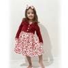 2T Toddler Little Girls Valentines Dress Outfits Red Heart Sleeveless Sundress with Long Sleeve Waffle Cardigan Set 2-3T view 3