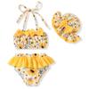 Aalizzwell 2T - 3T Little Girls Sunflower Bikini Set Toddler Bathing Suit Swimwear Swimsuit Swimming Beach Wear view 1
