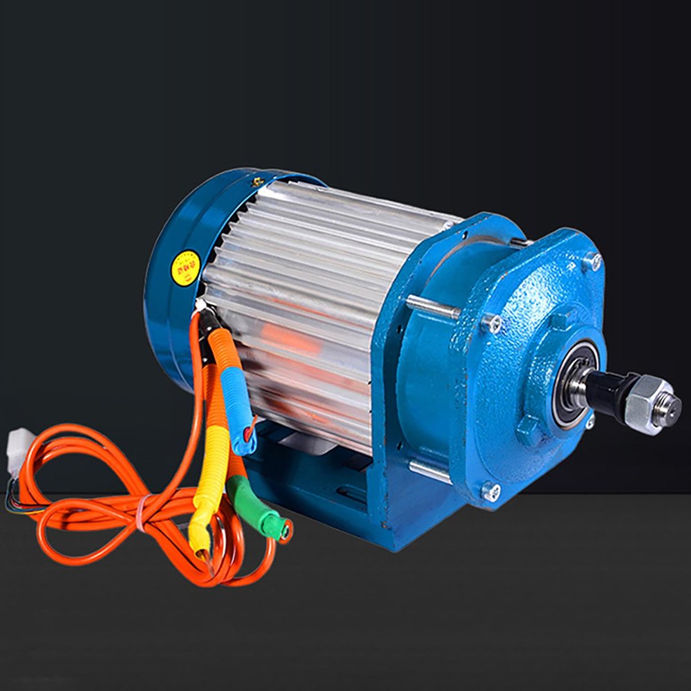 YHOZHUT 1500W / 1800W / 2000W / 2500W / 3000W / 3500W Electric Vehicle Brushless Motor 48V / 60V / 72V DC Deceleration Center Permanent Magnet DC Deceleration Brushless Motor,3000w,72V