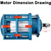 YHOZHUT 1500W / 1800W / 2000W / 2500W / 3000W / 3500W Electric Vehicle Brushless Motor 48V / 60V / 72V DC Deceleration Center Permanent Magnet DC Deceleration Brushless Motor,3000w,72V view 2