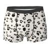 Bone And Paw Print Premium Elastic Men'S Boxer Briefs,Comfortable And Breathable Men'S Underwear view 1
