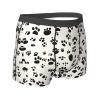 Bone And Paw Print Premium Elastic Men'S Boxer Briefs,Comfortable And Breathable Men'S Underwear view 3