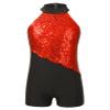 Agoky Children Girls Sparkle Dancing Costume Hip Hop Jazz Modern Dance Clothes Ballet Leotard Gymnastic Jumpsuit Red B 8 Years view 2