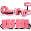 Motionchic 5 Pcs Water Aerobics Equipment Set, Pool Exercise Equipment for Adults with Swim Belt, EVA Pool Weights Dumbbells and Ankle Weights, Water Aerobics Weight Set(Pink,Classic) view 1