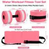 Motionchic 5 Pcs Water Aerobics Equipment Set, Pool Exercise Equipment for Adults with Swim Belt, EVA Pool Weights Dumbbells and Ankle Weights, Water Aerobics Weight Set(Pink,Classic) view 2