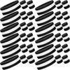 Eurzom Sweatband Set - 12 Absorbing Headbands and 24 Cotton Wristbands for Gym, Sports (Black, White) view 1