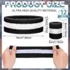 Eurzom Sweatband Set - 12 Absorbing Headbands and 24 Cotton Wristbands for Gym, Sports (Black, White) view 2