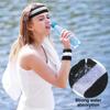 Eurzom Sweatband Set - 12 Absorbing Headbands and 24 Cotton Wristbands for Gym, Sports (Black, White) view 4