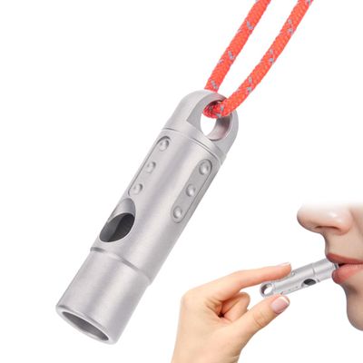 Safety Whistle Emergency Survival Whistle Durable Titanium Whistle EDC Safety Whistles Train Whistle for Dog Training, Hiking,Boating, Camping Sports