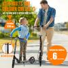 GLDDFDG Scooter for Adults and Teens- Adjustable Height, Kids Scooter, Folding Scooter, Teens & Adults, Lightweight, Aluminum, Indoor and Outdoor Scooters for Children 6-12 Years Old,White view 3