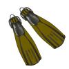 Mares Unisex Adults Avanti Quattro + Diving Fins - Durable Efficient Versatile Open-Heel Scuba Fins with Four-Channel Design & Bungee Strap, Olive, X-Large view 2