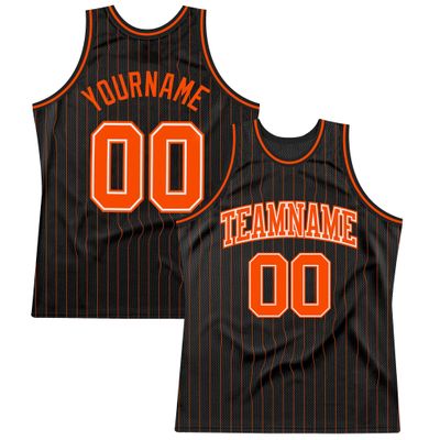Custom Basketball Jersey for Men Women Kids, Black Orange and White Sports Shirt, Personalized Stitched Printed Team Name Number Logo