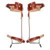BANLICALI Tree Climbing Spikes, Stainless Steel Climbing Spikes with Cattle Hide Leggings Straps and Gloves, Double Teeth Climbing Trees Gear Kit for Tree Work Climbing Brown+Silver Load 220lbs