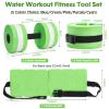Motionchic 5 Pcs Aquatic Exercise Set Including 2 Ankle Swimming Weights 2 Lightweight Aquatic Exercise Dumbbells and Swim Belt Pool Exercise Equipment for Aquatic Aerobics Exercise (Green) view 2