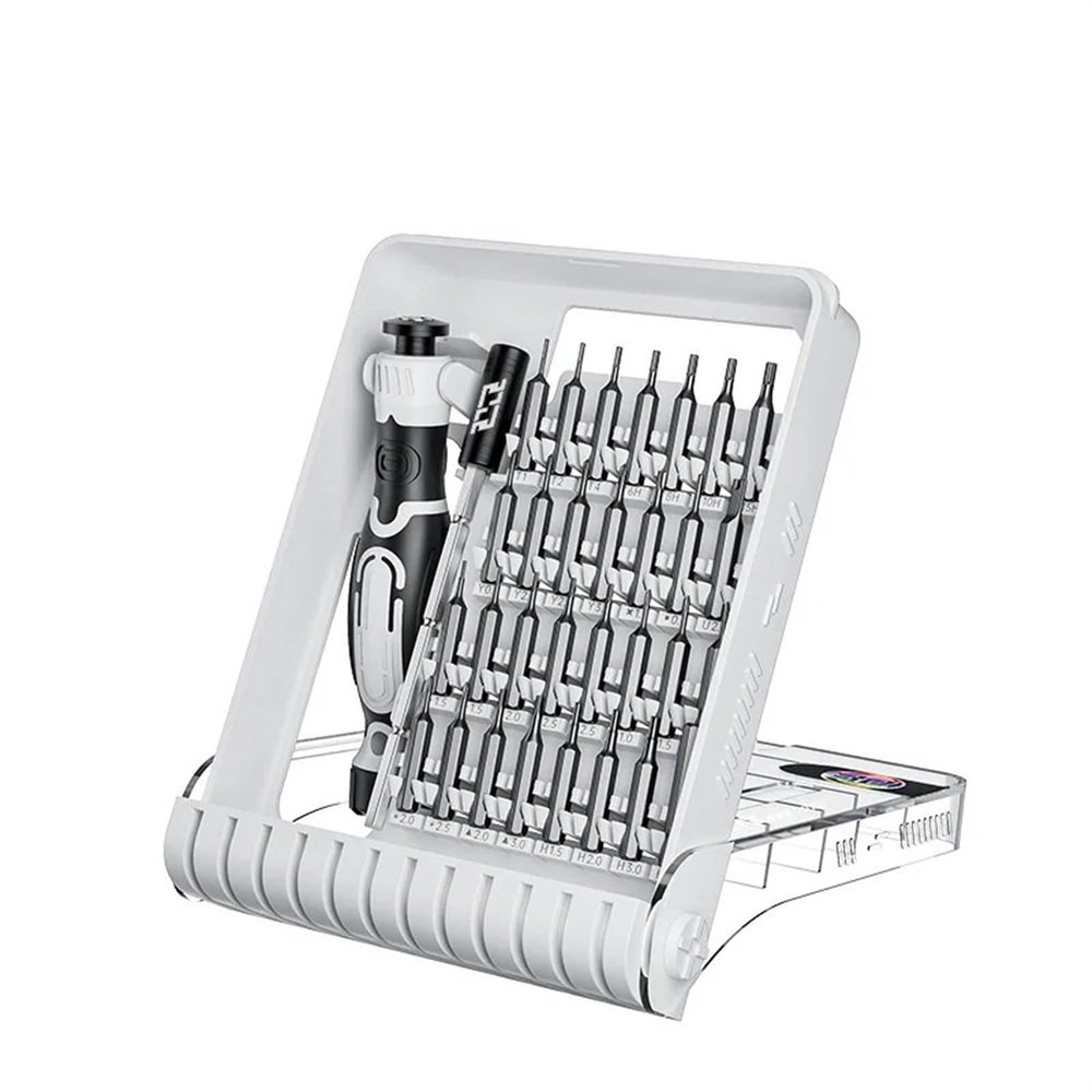 32 In 1 Precision Screwdriver Set Hand Tool Magnetic Bits Screw Driver for Electronic Repair Tools Kit Screw Driver Set JM-8189 (Color : WHITE)