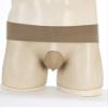 FEESHOW Men Silky Shiny See-Through Boxer Briefs Underwear Close/Open Penis Sheath Booty Shorts Nude&Bulge Pouch One Size view 2