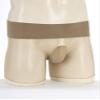 FEESHOW Men Silky Shiny See-Through Boxer Briefs Underwear Close/Open Penis Sheath Booty Shorts Nude&Bulge Pouch One Size view 3