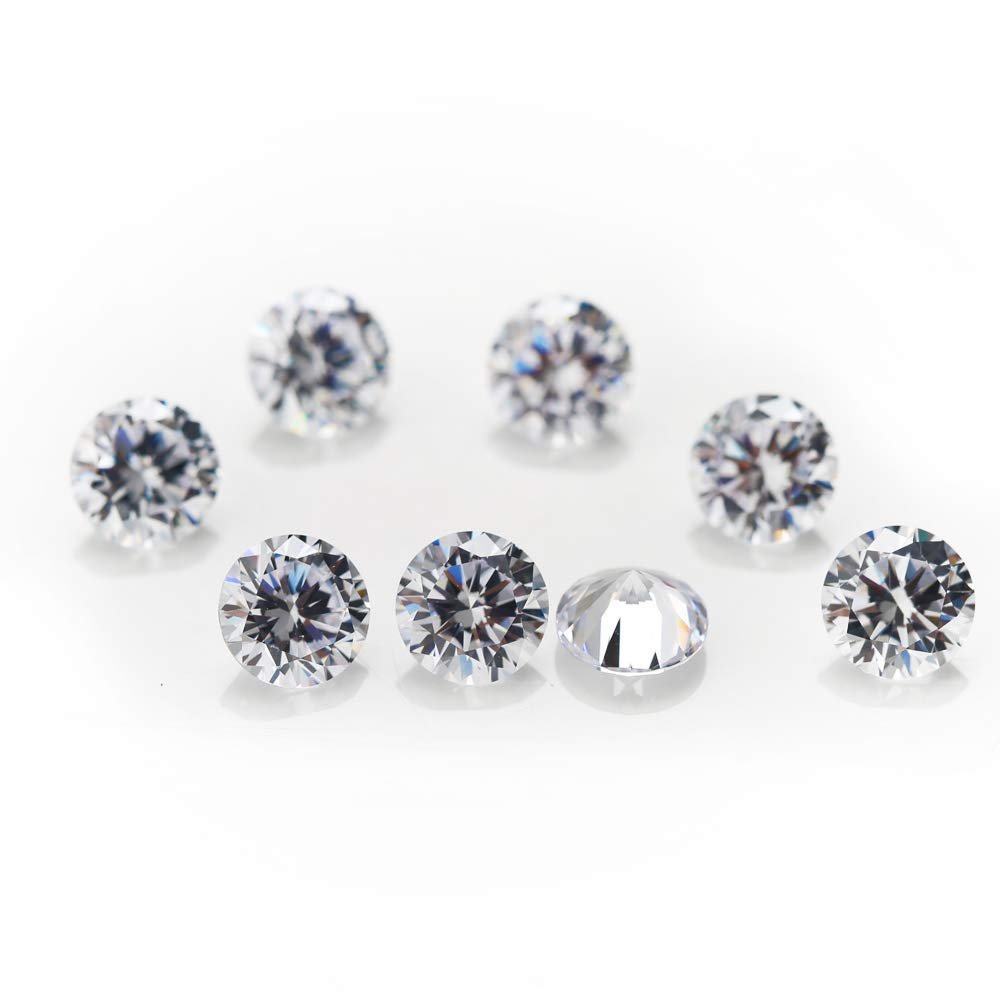 JINGANGZUO 1000pcs 0.7mm Round White Cubic Zirconia Synthetic Gemstone AAAAA Loose CZ Stone for Ring Earring Bracelet Necklace Pendants Jewelry Making