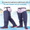 BcoMfy Knee-over-hip Waders Of Both Sexes. Non-slip Oxford Soles And Adjustable Snaps. Fishing Hunting Hip Waders (Color : Blue, Size : 6.5) view 2