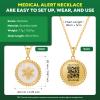 Medical Alert Necklace for Women with QR Code Medical ID Necklace view 3
