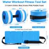 Motionchic 5 Pcs Water Aerobics Equipment Set, Pool Exercise Equipment for Adults with Swim Belt, EVA Pool Weights Dumbbells and Ankle Weights, Water Aerobics Weight Set(Blue,Classic) view 2