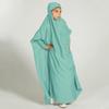 Abayas for Girls Abaya Full Cover Hijab Dubai Turkey Kaftan Prayer Dress Kids Muslim One Piece Long Sleeve Arabian Robe Ramadan Maxi Dresses Modest Islamic Casual Clothing Outfit Light Green 8-9 Years view 3