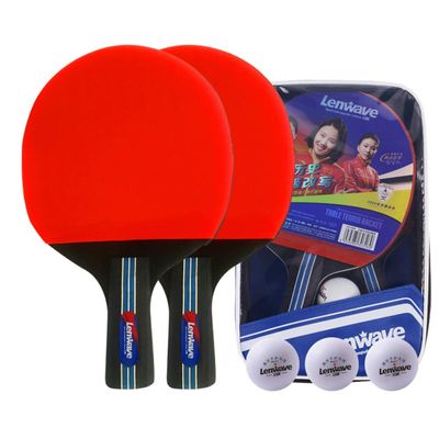 2 Table Tennis Bat Suitable for Students and Beginners to Train Ping Pong Racket/As Shown/Short Handle (As Shown Short Handle)