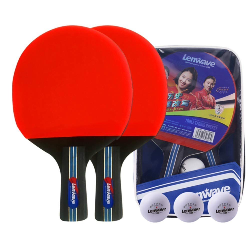 2 Table Tennis Bat Suitable for Students and Beginners to Train Ping Pong Racket/As Shown/Short Handle (As Shown Short Handle)