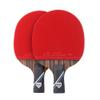 2 Table Tennis Bat Ebony and Carbon Fiber Ping Pong Paddle for Beginner and Intermediate / 6 Stars/Long Handle (6 Stars Long Handle) view 1