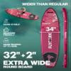 Flypark Standard&Family Bundles11'x34 & 11'x35 Inflatable Stand Up Paddle Boards, All Accessories+2, 116L Backpack, Shoulder Strap, 2-Action Pump view 2