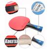 2 Table Tennis Bat Pure Wood and Carbon Fiber Ping Pong Paddle for Beginner and Intermediate / 5 Stars/Short Handle (5 Stars Short Handle) view 2