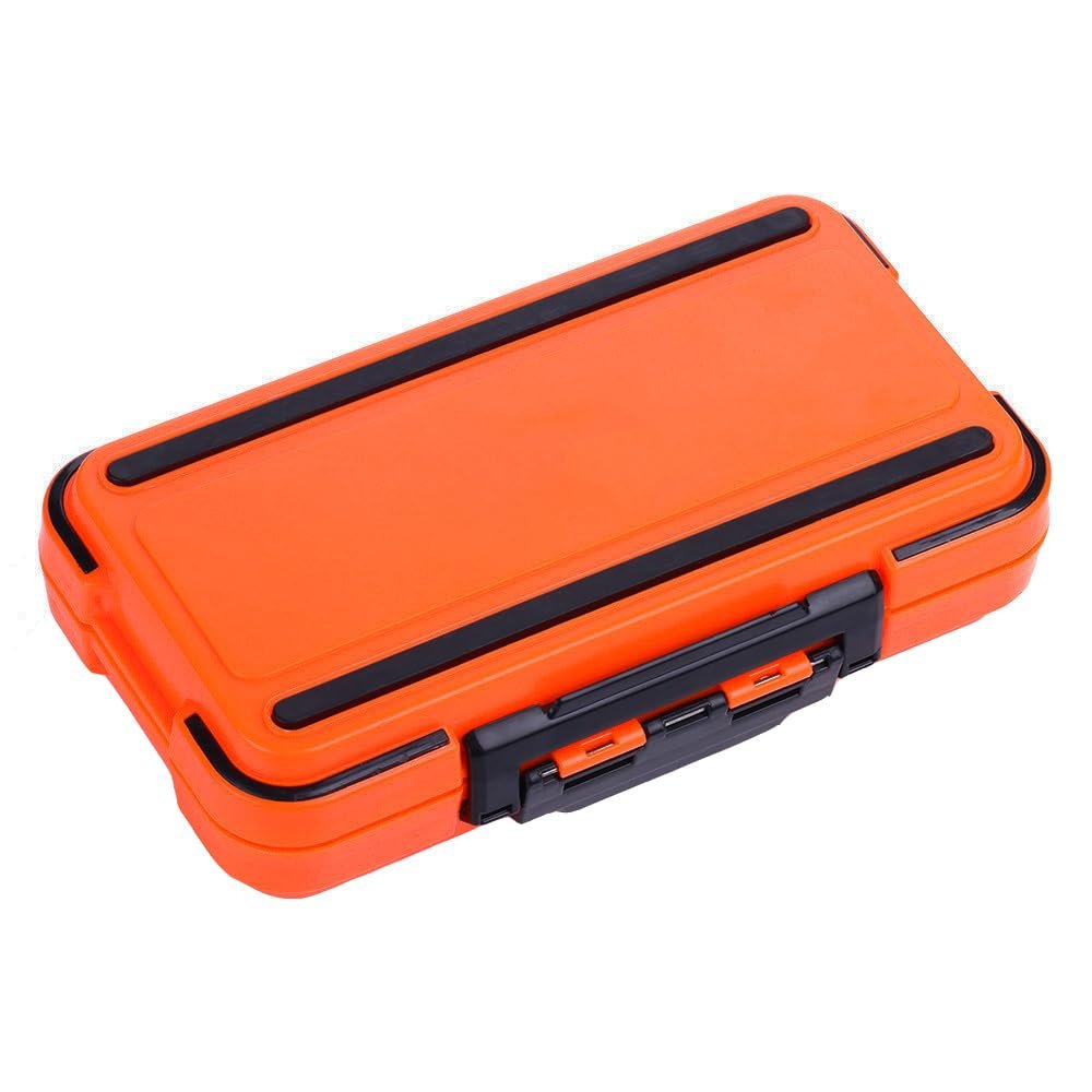 Fishing Tackle Box Organizer Portable Waterproof, Airtight Anti-wear Tackle Storage Boxes with Adjustable Dividers, Fishing Tackle and Gear Box Container for Lures and Accessories-Large Orange