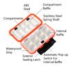 Fishing Tackle Box Organizer Portable Waterproof, Airtight Anti-wear Tackle Storage Boxes with Adjustable Dividers, Fishing Tackle and Gear Box Container for Lures and Accessories-Large Orange view 3