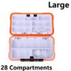 Fishing Tackle Box Organizer Portable Waterproof, Airtight Anti-wear Tackle Storage Boxes with Adjustable Dividers, Fishing Tackle and Gear Box Container for Lures and Accessories-Large Orange view 4