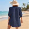 BMJL Women Beach Cover Ups Summer Bathing Suit Bikini Cover Up Button Down Pool Swimsuit Coverup 2026 (Medium, Navy) view 4