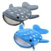 2Pcs Whale Shark Coin Purse, Mabor Cute Kawaii Wallet Whale Shark Dolphin Plush Coin Pouch with Zipper Mini Cartoon Pouch Portable Sea Animal Change Purse for Girls Women view 1