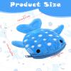 2Pcs Whale Shark Coin Purse, Mabor Cute Kawaii Wallet Whale Shark Dolphin Plush Coin Pouch with Zipper Mini Cartoon Pouch Portable Sea Animal Change Purse for Girls Women view 4
