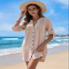 BMJL Women Beach Cover Ups V Neck Swim Bathing Suit Cover Up Bikini Swimwear Swimsuit Coverup 2026 (Medium, Beige) view 2