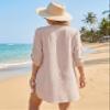 BMJL Women Beach Cover Ups V Neck Swim Bathing Suit Cover Up Bikini Swimwear Swimsuit Coverup 2026 (Medium, Beige) view 4