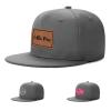 ZOTIMEF Personalized Baby Baseball Hat - Custom Name Leather Patch Trucker Cap - Adjustable Snapback for Infant, Kid, Adult Grey No Mesh, Small-Large view 1