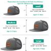 ZOTIMEF Personalized Baby Baseball Hat - Custom Name Leather Patch Trucker Cap - Adjustable Snapback for Infant, Kid, Adult Grey No Mesh, Small-Large view 2