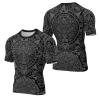 FORMONIES POD Aztec Ranked Men's Short Sleeve Rash Guard Baselayer Skin Performance Shirts for BJJ MMA Jiu-Jitsu (US, Alpha, Small, Regular, Regular, Black) view 1