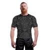 FORMONIES POD Aztec Ranked Men's Short Sleeve Rash Guard Baselayer Skin Performance Shirts for BJJ MMA Jiu-Jitsu (US, Alpha, Small, Regular, Regular, Black) view 2