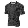 FORMONIES POD Aztec Ranked Men's Short Sleeve Rash Guard Baselayer Skin Performance Shirts for BJJ MMA Jiu-Jitsu (US, Alpha, Small, Regular, Regular, Black) view 3