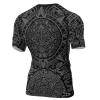 FORMONIES POD Aztec Ranked Men's Short Sleeve Rash Guard Baselayer Skin Performance Shirts for BJJ MMA Jiu-Jitsu (US, Alpha, Small, Regular, Regular, Black) view 4