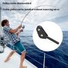 Gavigain Fishing Rod Roller Tip Stainless Steel Double Pulley Guide Ring Roller Rod Tip for Sea Fishing Boat Trolling Black view 2