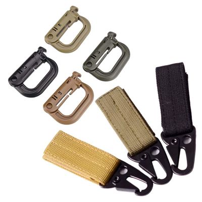 Milisten 7pcs Nylon Ribbon Buckle for Outdoor Equipment Key Chain and Backpack Hook Multi-Function Accessories for Hiking Climbing and Mountaineering