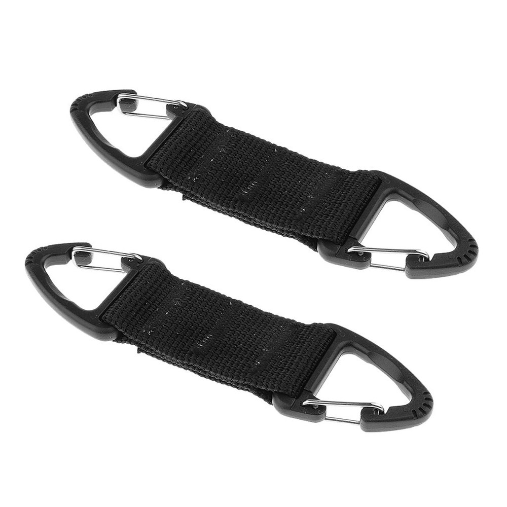 NineFit Basics 2pcs Double Ended Carabiner Clip Straps Double End Triangular Hook Color