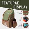 Apex Outdoors Disc Golf Bag, Large Disc Golf Backpack Holds Over 21 Discs, Durable & Lightweight with Multiple Storage Pockets view 3